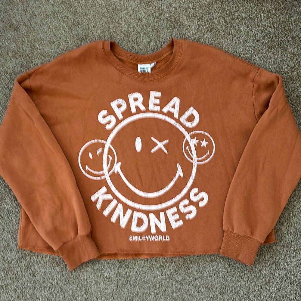 Smiley World Cropped Sweatshirt